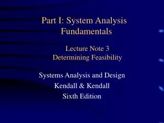 Lecture Note 3 Determining Feasibility