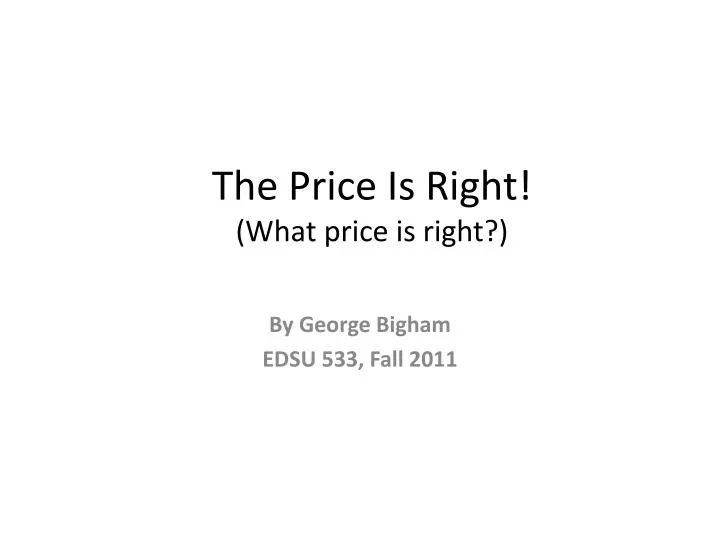 the price is right what price is right