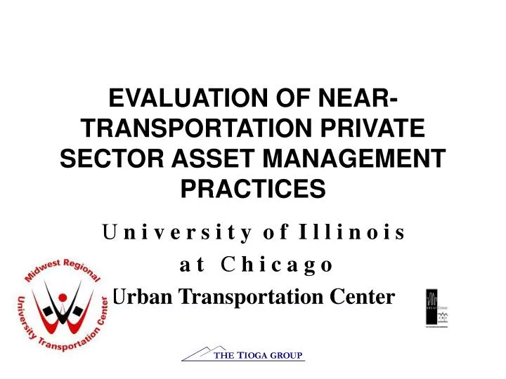 evaluation of near transportation private sector asset management practices
