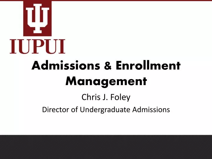 admissions enrollment management