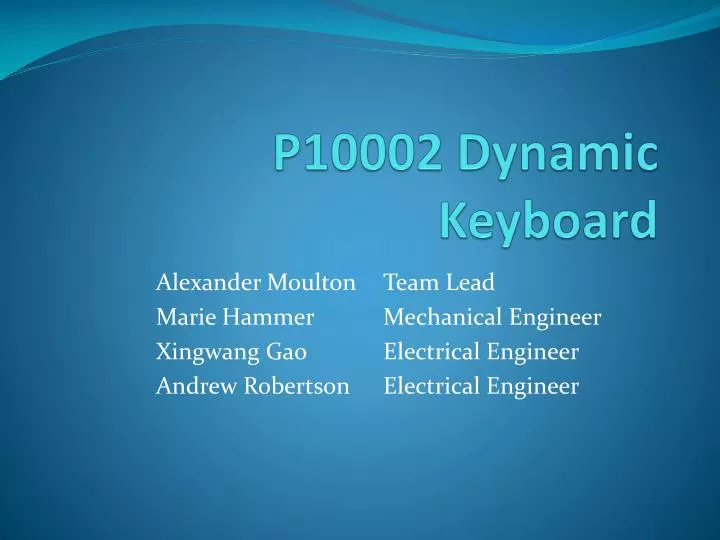 p10002 dynamic keyboard