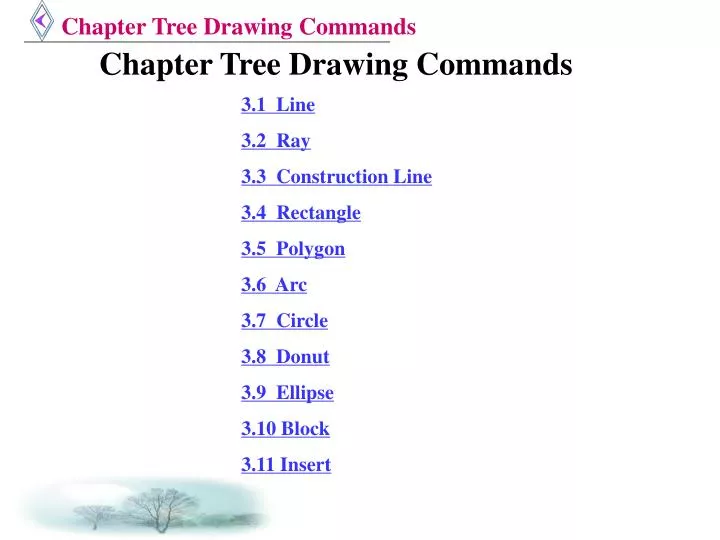 chapter tree drawing commands
