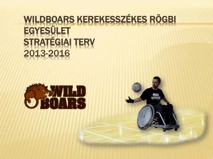 wildboars kerekessz kes r gbi egyes let strat giai terv 2013 2016