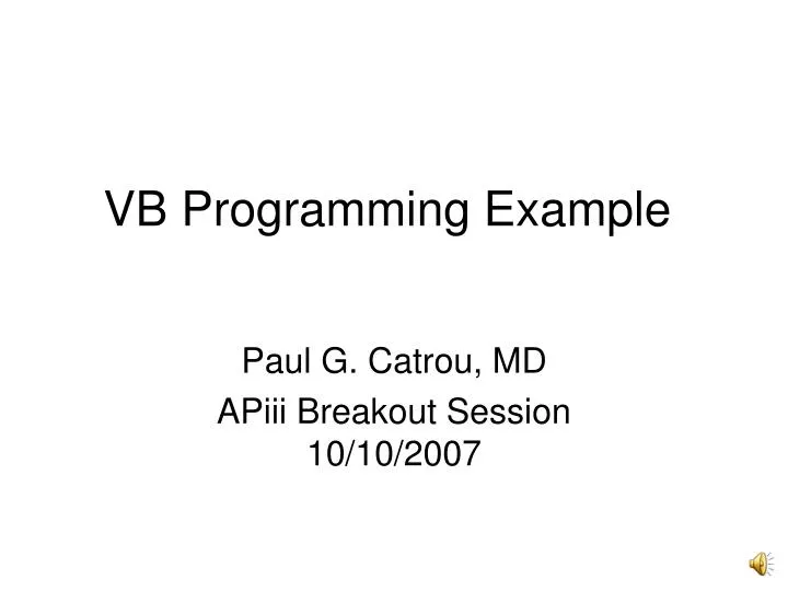 vb programming example