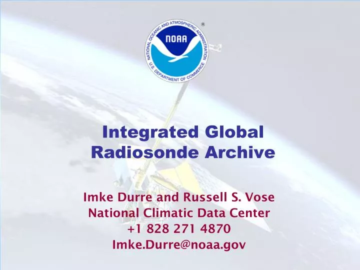 integrated global radiosonde archive
