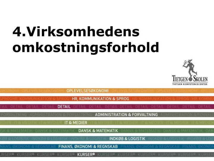 4 virksomhedens omkostningsforhold