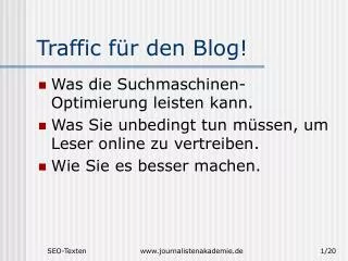 traffic f r den blog