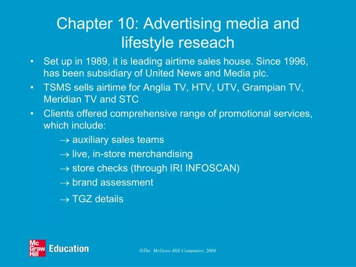 chapter 10 advertising media and lifestyle reseach