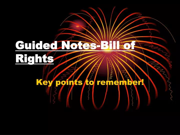guided notes bill of rights