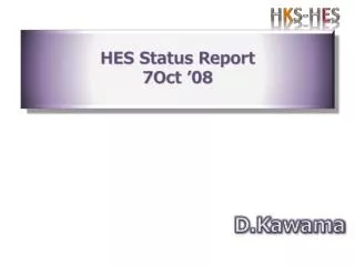 hes status report 7oct 08