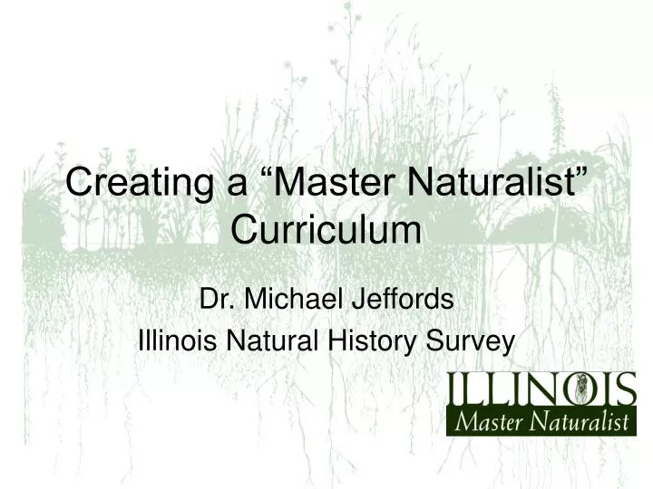 creating a master naturalist curriculum