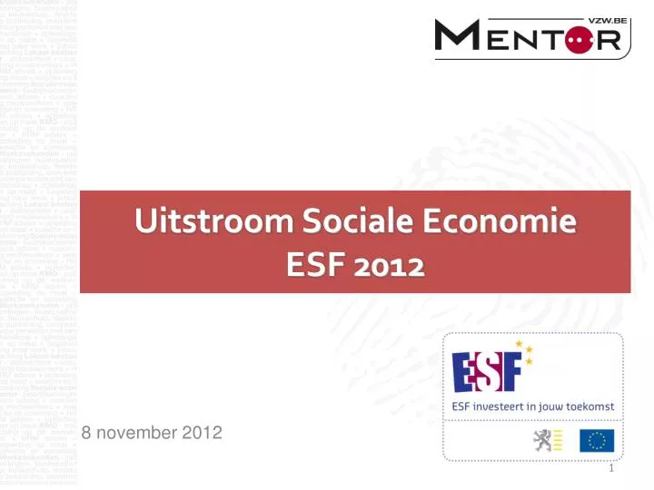 uitstroom sociale economie esf 2012