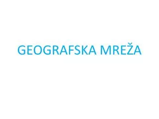 geografska mre a