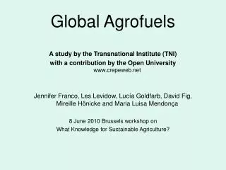 Global Agrofuels