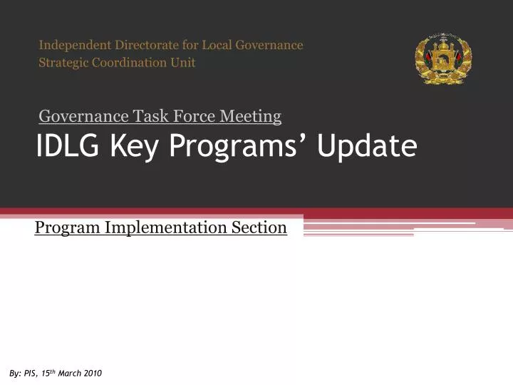 idlg key programs update