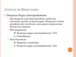 contas de resultado