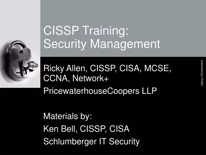 cissp training security management