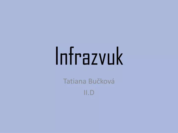 infrazvuk