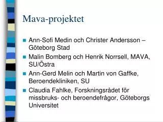 mava projektet
