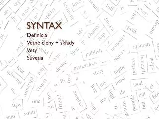 syntax