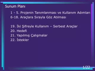 sunum plan