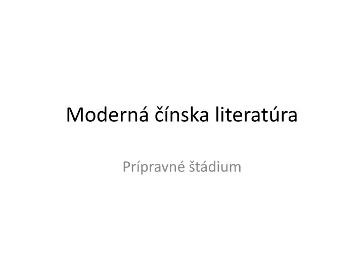 modern nska literat ra