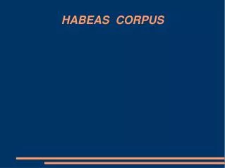 habeas corpus