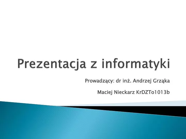 prezentacja z informatyki