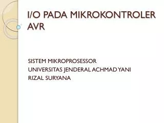 i o pada mikrokontroler avr