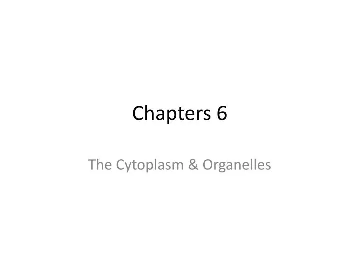 chapters 6