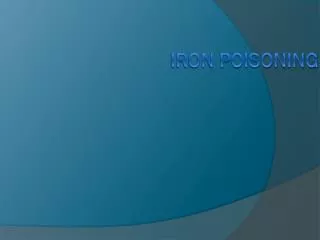 Iron poisoning