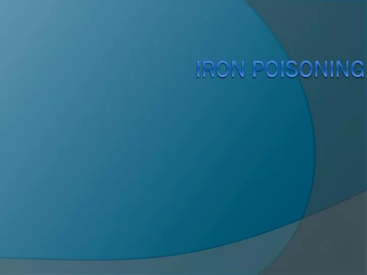 iron poisoning