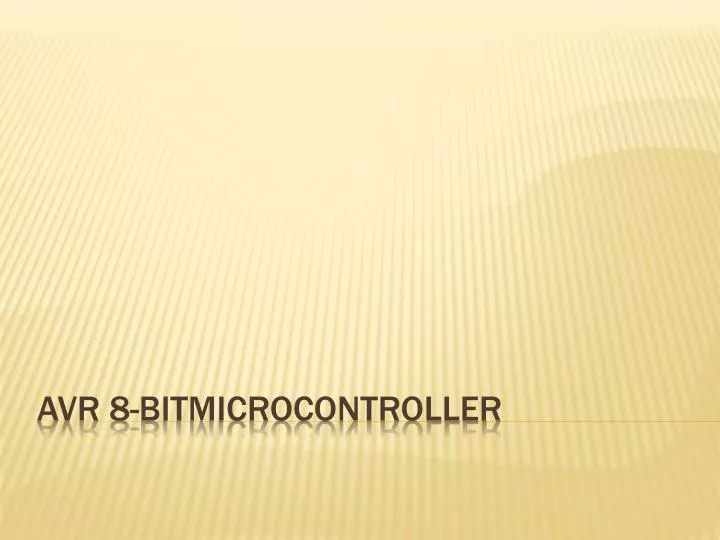 avr 8 bitmicrocontroller