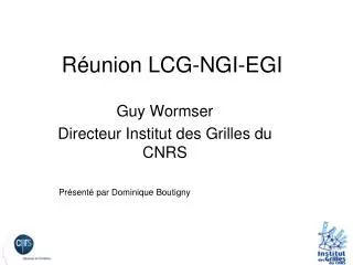 r union lcg ngi egi