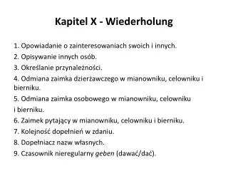 kapitel x wiederholung