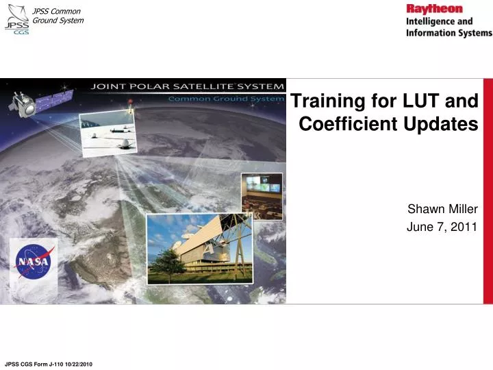 training for lut and coefficient updates