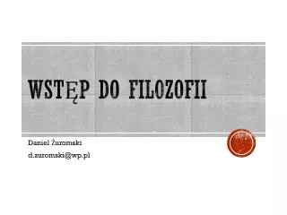 wst p do filozofii
