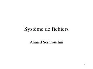 syst me de fichiers