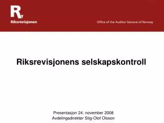 riksrevisjonens selskapskontroll