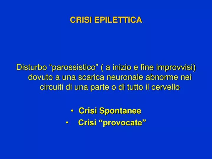 crisi epilettica