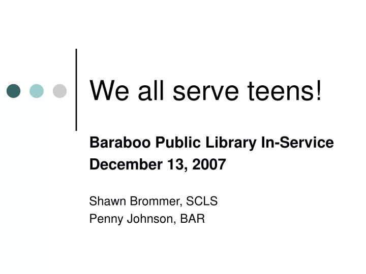 we all serve teens