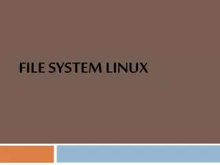 file system linux