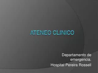departamento de emergencia hospital pereira rossell