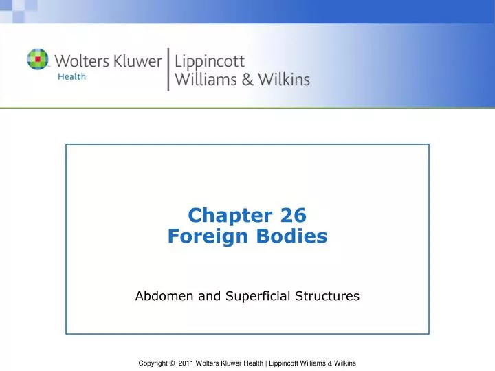 chapter 26 foreign bodies