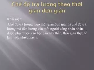 ch tr l ng theo th i gian n gi n
