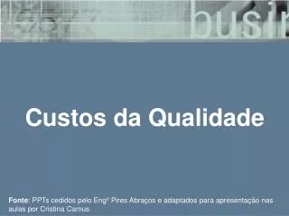 custos da qualidade