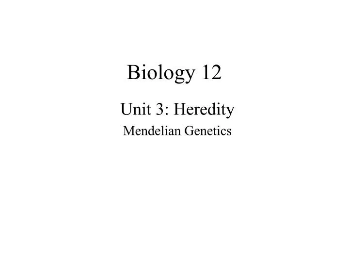 biology 12