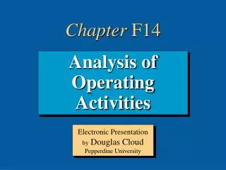 Analysis of Operating Activities