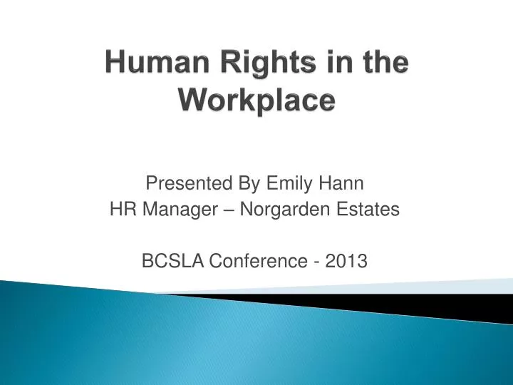 human rights in the workplace