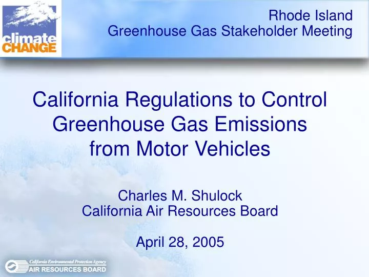 california regulations to control greenhouse gas emissions from motor vehicles